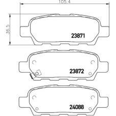 Комплект гальмівних колодок, дискове гальмо TEXTAR 2387101