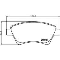 Комплект гальмівних колодок, дискове гальмо TEXTAR 2393001