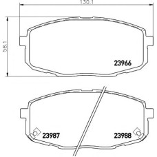 Комплект гальмівних колодок, дискове гальмо TEXTAR 2396601