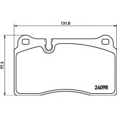 Комплект гальмівних колодок, дискове гальмо TEXTAR 2409801