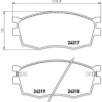 Комплект гальмівних колодок, дискове гальмо TEXTAR 2431701