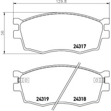 Комплект гальмівних колодок, дискове гальмо TEXTAR 2431701
