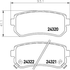Комплект гальмівних колодок, дискове гальмо TEXTAR 2432001