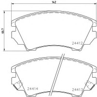 Комплект гальмівних колодок, дискове гальмо TEXTAR 2441201