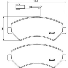 Комплект гальмівних колодок, дискове гальмо TEXTAR 2446701