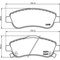 Комплект гальмівних колодок, дискове гальмо TEXTAR 2463801