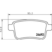 Комплект гальмівних колодок, дискове гальмо TEXTAR 2469204