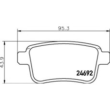 Комплект гальмівних колодок, дискове гальмо TEXTAR 2469204