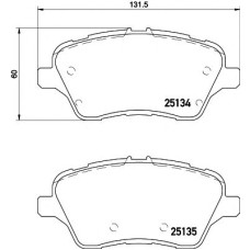 Комплект гальмівних колодок, дискове гальмо TEXTAR 2513402