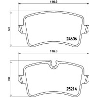 Комплект гальмівних колодок, дискове гальмо TEXTAR 2521404