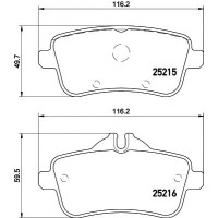 Комплект гальмівних колодок, дискове гальмо TEXTAR 2521501