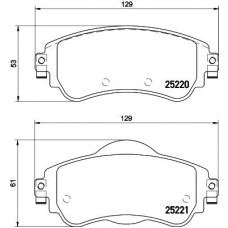 Комплект гальмівних колодок, дискове гальмо TEXTAR 2522001