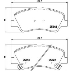 Комплект гальмівних колодок, дискове гальмо TEXTAR 2534801