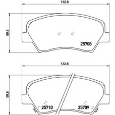 Комплект гальмівних колодок, дискове гальмо TEXTAR 2570801