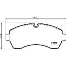 Комплект гальмівних колодок, дискове гальмо TEXTAR 2920002