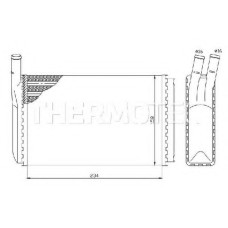 Теплообмінник, опалення салону THERMOTEC D6X006TT