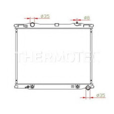 Радіатор, охолодження двигуна THERMOTEC D70503TT