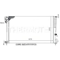Радіатор, охолодження двигуна THERMOTEC D7P025TT