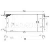 Радіатор, охолодження двигуна THERMOTEC D7W040TT