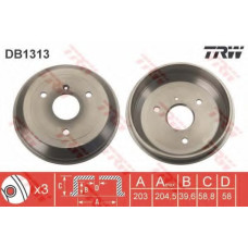 Гальмівний барабан TRW DB1313