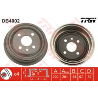 Гальмівний барабан TRW DB4002