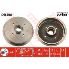 Гальмівний барабан TRW DB4081