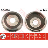 Гальмівний барабан TRW DB4096