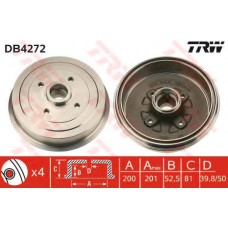 Гальмівний барабан TRW DB4272