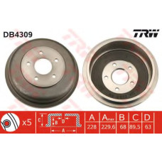 Гальмівний барабан TRW DB4309