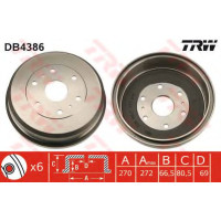 Гальмівний барабан TRW DB4386