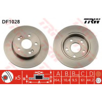 Гальмівний диск TRW DF1028