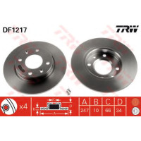 Гальмівний диск TRW DF1217