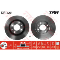 Гальмівний диск TRW DF1220