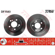 Гальмівний диск TRW DF1583