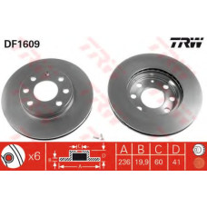 Гальмівний диск TRW DF1609