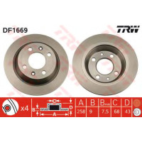 Гальмівний диск TRW DF1669
