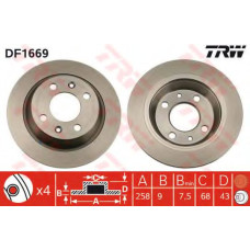 Гальмівний диск TRW DF1669
