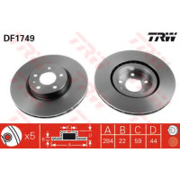 Гальмівний диск TRW DF1749