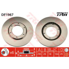 Гальмівний диск TRW DF1967
