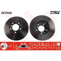 Гальмівний диск TRW DF2558