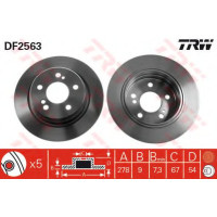 Гальмівний диск TRW DF2563