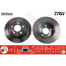 Гальмівний диск TRW DF2563