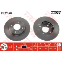 Гальмівний диск TRW DF2576