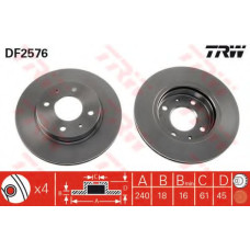 Гальмівний диск TRW DF2576