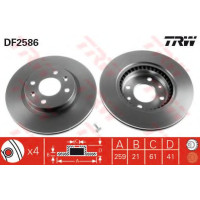 Гальмівний диск TRW DF2586