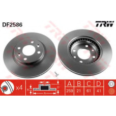 Гальмівний диск TRW DF2586