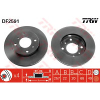 Гальмівний диск TRW DF2591