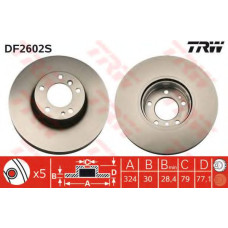Гальмівний диск TRW DF2602S