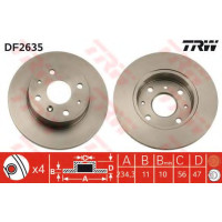 Гальмівний диск TRW DF2635