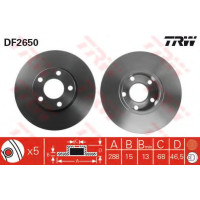 Гальмівний диск TRW DF2650